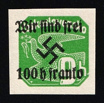 1938 100h on 9h Occupation of Rumburg, Sudetenland, Germany (Mi. 30, MNH)