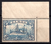 1900-01 2m Samoa, German Colonies, Kaiser’s Yacht, Germany (Mi. 17, Corner Margins)