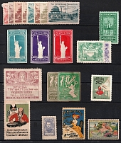 Europe, Stock of Cinderellas, Non-Postal Stamps, Labels, Advertising, Charity, Propaganda (#69)
