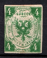 1859 4s Lubeck, German States, Germany (Mi. 5 a, CV $50)