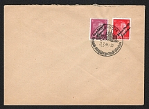 1945 (31 Jul) Meissen, Germany Local Post, Cover (Mi. 32 b, 34, Special Cancellation, CV $100)