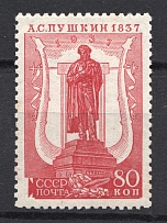1937 USSR The All-Union Pushkin Fair 80 Kop (Perf 12.25)