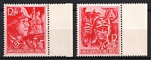 1945 Third Reich, Germany (Mi. 909 - 910, Full Set, Margins, CV $120, MNH)