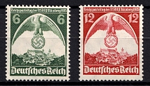 1935 Third Reich, Germany (Mi. 586 X - 587 X, Full Set, CV $30, MNH)