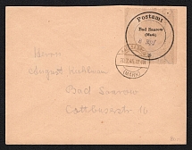 1945 (20 Jul) 8pf Bad Saarow (Mark), Germany Local Post, Cover (Mi. 5, Unofficial Issue)