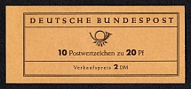 1963 Booklet with stamps of German Federal Republic, Germany in Excellent Condition (Mi. 9 u, 10 x Mi. 352 y, CV $50)