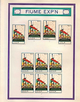 1928 International Exhibition-Fair, Fiume, Italy, Stock of Cinderellas, Non-Postal Stamps, Labels, Advertising, Charity, Propaganda, Block (#682)