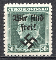 1938 Germany Occupation of Rumburg Sudetenland 50 h (MNH)