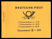 1957 Compete Booklet with stamps of German Democratic Republic, Germany, Excellent Condition (Mi. MH 2 a 1, 7 x Mi. 578, 6 x Mi. 577, 5 x Mi. 580, CV $220)