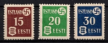 1941 Estonia, German Occupation, Germany (Mi. 1 y - 3 y, Full Set, CV $60)