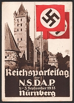 1933 'Reich Party Congress Nuremberg', Propaganda Postcard, Third Reich Nazi Germany