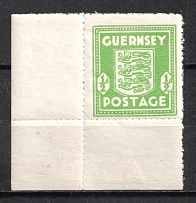 1941-44 1/2p Guernsey, German Occupation, Germany (Color Variety, Corner Margin, Mi. 1 e, CV $70, MNH)