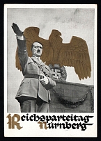 1935 'The Reich Party Congress in Nuremberg', Propaganda Postcard, Third Reich Nazi Germany