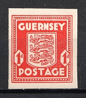 1941-44 1/2p Guernsey, German Occupation, Germany (IMPERFORATE, Mi. 2 a U, Signed, CV $330, MNH)