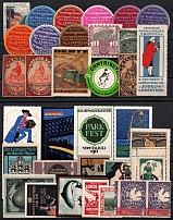 Germany, Great Britain, Europe, Stock of Cinderellas, Non-Postal Stamps, Labels, Advertising, Charity, Propaganda (#157A)