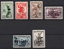 1940 The 20th Anniversary of Fall of Perekop, Soviet Union, USSR, Russia (Perforated, Full Set, Zv. 684 - 689, Perf. 12.25, CV $30)