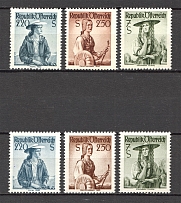 1952-58 Austria Сostumes (White and Yellow Glue, Full Sets, MNH)