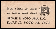 'Vote for P.C.I.', Italian Communist Party, Propaganda Label