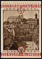 1934 Reich party rally of the NSDAP in Nuremberg, Albrecht Durer Memorial with the Imperial Castle