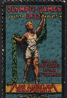 1932 Olympic Games, Los Angeles, California, United States, Cinderella, Non-Postal Stamp