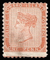 1862 1p Prince Edward Island, Canada (SG 6, CV $130)