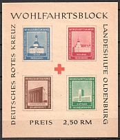 1948 Oldenburg, Germany Local Post, Souvenir Sheet (Mi. Bl. II B, Unofficial Issue, CV $70)