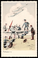 Third Reich, Germany, 'Aviation Humor', Propaganda Postcard