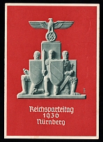 1936 'Reich Party Congress 1936 Nuremberg', Propaganda Postcard, Third Reich Nazi Germany