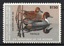 1983 7.50d Hunting Permit Stamp, United States, USA (Scott RW 50, Full Set)