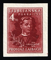 1944 4L Ljubljana, German Occupation, Germany (Mi. I B, Unissued Stamp, Signed, CV $70, MNH)