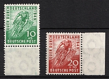 1949 British and American Zones of Occupation, Germany (Mi. 106 - 107, Full Set, Margins, CV $30, MNH)