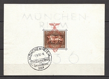 1937 Germany Reich Block Sheet №10 (Special Cancellation Munich, CV $150)