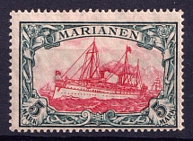 1916-1919 5M Mariana Islands, German Colonies, Kaiser’s Yacht, Germany (Mi. 21)