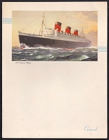 1955 RMS Queen Mary, Great Britain, Menu, Stock of Cinderellas, Non-Postal Stamps, Labels, Advertising, Charity, Propaganda