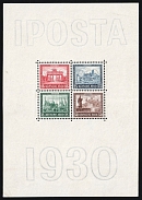 1930 Weimar Republic, Germany, Souvenir Sheet 'IPOSTA' (Mi. Bl. 1, CV $2,080, MNH)