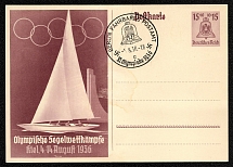 1936 Olympic sailing competitions. Special postmark Berlin