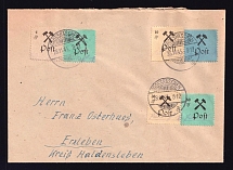 1945 (28 Nov) Grosraschen, Cover to Erxleben, Germany Local Post (Mi. 14 A I, 16 A III, 18 A II, 20 A I, 22 A II, 24 A III, CV $150)