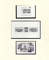 1978-79 German Democratic Republic, Germany, Souvenir Sheets (Black Proofs, MNH)
