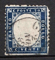 1862 Italy (Mi. 10, Canceled, CV $50)