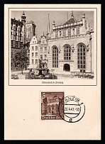 1941 'Artushof in Danzig', Propaganda Postcard, Third Reich Nazi Germany