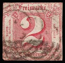 1861 2g Thurn und Taxis, German States, Germany (Mi 16, Canceled, CV $65)