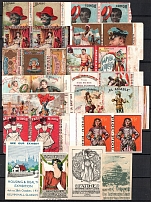 Cigarette Advertising, Stock of Cinderellas, Germany, Europe, Australia Non-Postal Stamps, Labels, Advertising, Charity, Propaganda (#121A)
