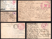 Red Cross, Russian Empire, Russia, 5 Postcards