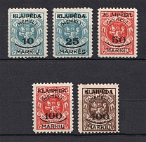 1923 Klaipeda Memel, Germany (Full Set)