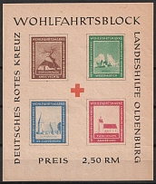 1948 Oldenburg, Germany Local Post, Souvenir Sheet (Mi. Bl. I B, Unofficial Issue, CV $70, MNH)
