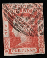 1852 1p New South Wales, Australia (SG 46-48, Canceled, CV $220)
