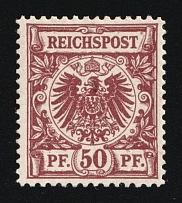 1889-1900 50pf German Empire, Germany (Mi. 50 d, Signed, CV $50)