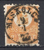 1871 Hungary 2 Kr (CV $200, Canceled)