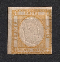 1861 20Gr Italy (Mi. 7, Signed, CV $590)
