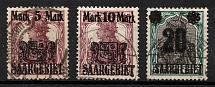 1921 Saar, Germany (Mi. 50 - 52, Full Set, Canceled, CV $60)